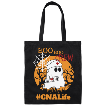 CNA Life, Boo Boo Crew, Nurse Ghost Halloween, Trendy Halloween Canvas Tote Bag
