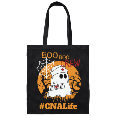 CNA Life, Boo Boo Crew, Nurse Ghost Halloween, Trendy Halloween Canvas Tote Bag