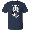 Skeleton Play Pumpkin, Happy Halloween, Lungs Bones, Skeleton Wear Witch Hat Unisex T-Shirt