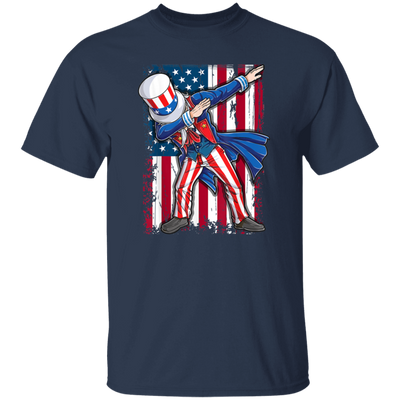 Dabbing Uncle, 4th Of July Gift, Great July 4th, American Flag, US Dabbing Unisex T-Shirt