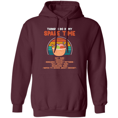 Things I Do In My Spare Time, Retro Knitting, Quilt Vintage Pullover Hoodie