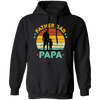 Retro Papa, Father's Day Gift, Daddy And Daughter Silhouette Pullover Hoodie