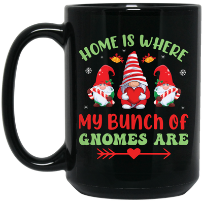 Home Is Where My Bunch Of Gnome Are, Merry Christmas Black Mug