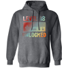 18th Birthday, 18 Years Old, Level 18 Unlocked, Rainbow Cassette Love Pullover Hoodie