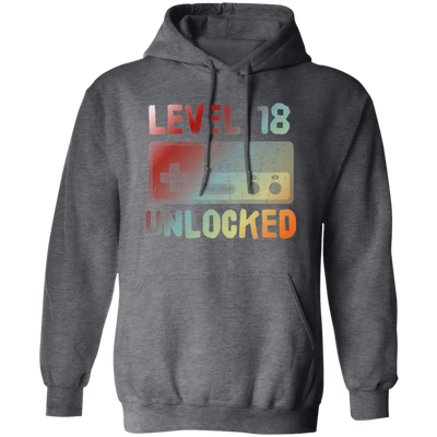 18th Birthday, 18 Years Old, Level 18 Unlocked, Rainbow Cassette Love Pullover Hoodie