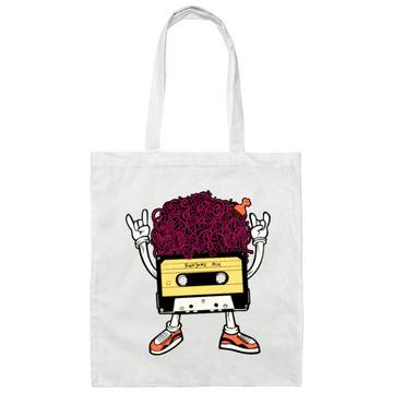 Funny Music, Cassette With Cool Hair And Comb, Lovely Cassette, Best Gift Canvas Tote Bag