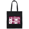 Chess Lover Gift, Chess Periodic Table, Queen Runner, Queen Chess Canvas Tote Bag