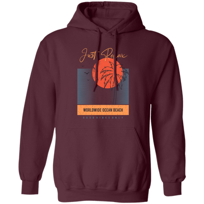 Just Relax, Worldwide Ocean Beach, Goodvibes Only, Summer Pullover Hoodie