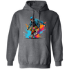 Cool Man, Cool Boy, Boy With Skateboard, Skateboarding Watercolor Pullover Hoodie