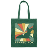 Retro Fennec Fox Lover Vintage Canvas Tote Bag