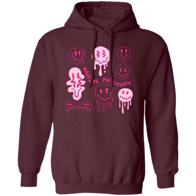 Radiate Positivity, Groovy Smile Face, Radiate Positivity Energy Pullover Hoodie