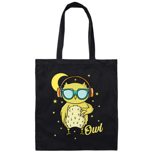 Sleep Type Cool Owl Nocturnal Owl Late Riser Canvas Tote Bag
