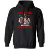 Just A Girl Who Loves Horror Movies, Funny Halloween Pullover Hoodie