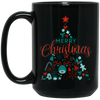 Christmas Tree, Christmas Pattern, Modern Christmas, Merry Christmas, Trendy Christmas Black Mug