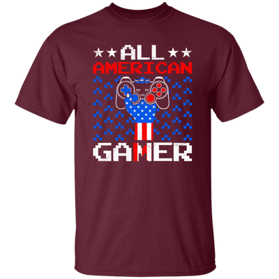 All American Gamer, America Gaming, American Flag Unisex T-Shirt