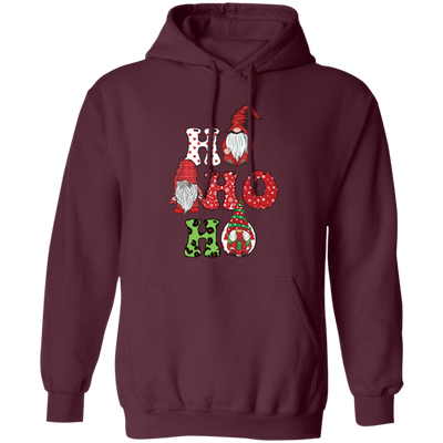 Ho Ho Ho, Xmas Gnome, Merry Christmas, Cute Gnome Pullover Hoodie