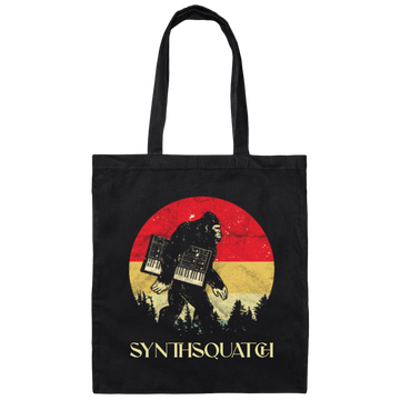 Bigfoot Synthesizer Analog, Sasquatch Synth Nerd, Nerd Love Gift Canvas Tote Bag