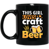 This Girl Love Craft Beer, Beer Lover, Retro Beer Black Mug