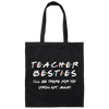 Teacher Besties Back To School Canvas Tote Bag