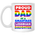 Proud Dad Of A Smartass Lesbian Daughter, LGBT Gift White Mug