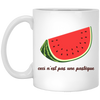 Ceci N'est Pas Une Pasteque, This Is A Watermelon White Mug