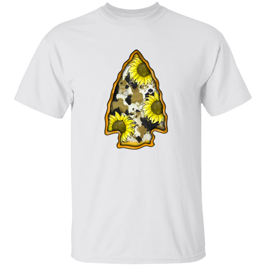 Cowhide And Sunflower Arrowhead, Love To Go Hunting, Love Hunter Unisex T-Shirt
