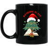 Reading Is Lit, Christmas Tree, Christmas Book, Merry Christmas, Trendy Christmas Black Mug