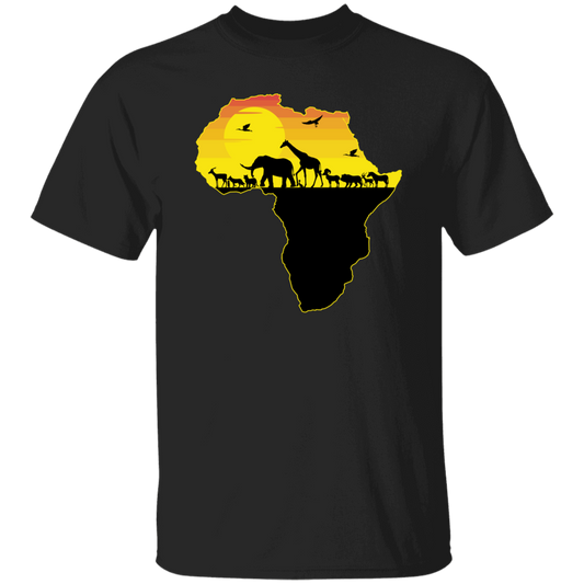 Animal In Africa, Love Animal, Love Africa, Africa Shape Unisex T-Shirt
