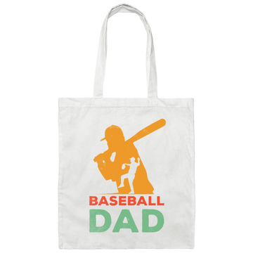 Baseball Dad, Gift For Dad, Vintage Baseball Dad, American Football Canvas Tote Bag