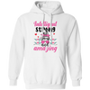 Intelligent Strong And Amazing, Messy Bun Girl, Pink Sunglasses, Valentine's Day, Trendy Valentine Pullover Hoodie