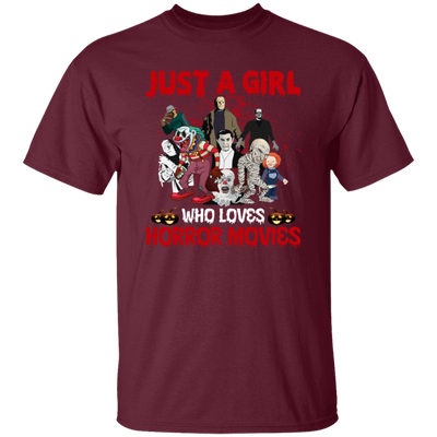 Just A Girl Who Loves Horror Movies, Funny Halloween Unisex T-Shirt