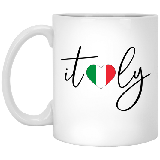 Italy With Love, Love Italy, Italy Respect, Italy Travel White Mug