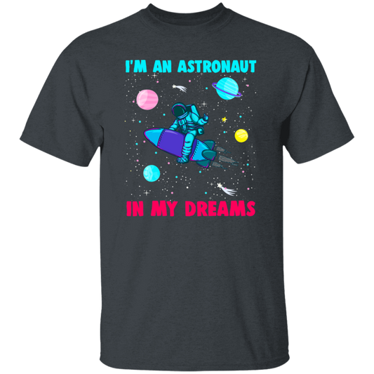 Astronaut In Space Shuttle Rocket, Galaxy Orbit Saturn, Love Galaxy Unisex T-Shirt