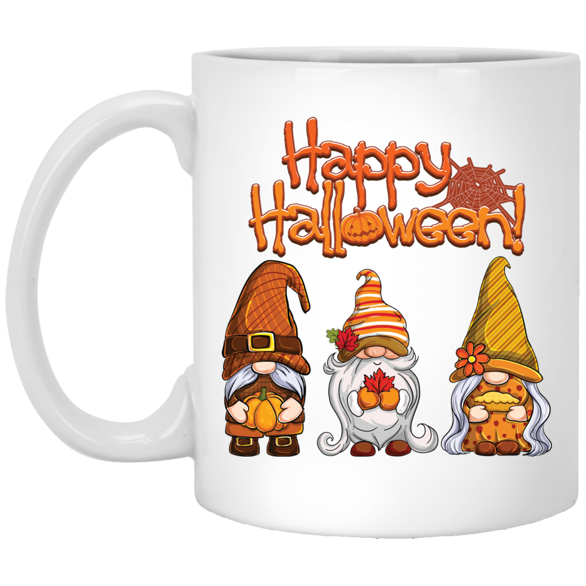 Happy Halloween, Gnome Halloween, Halloween Party White Mug