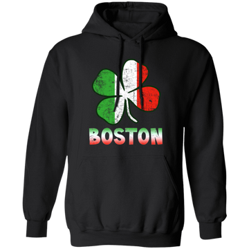 Boston Irish Flag, St Patricks Day, Patrick Gift, Love Boston Gift Pullover Hoodie