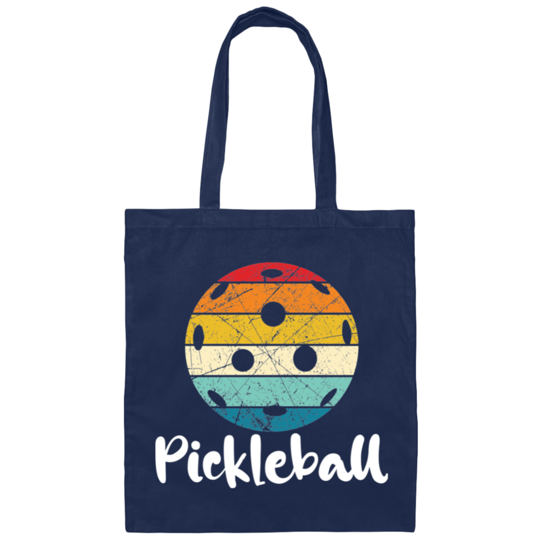 Pickleball, Retro Pickleball, Playing Pickleball Canvas Tote Bag