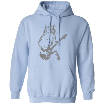 Cat Artist, Cat Guitarist, Love Music, Love Guitar, Music Lover Pullover Hoodie