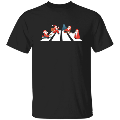 Santa Xmas, Santa Cross The Road, Cross On A Street Unisex T-Shirt