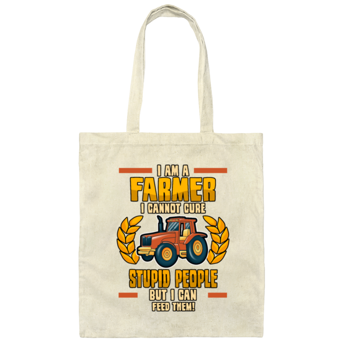 Farmer Agriculture, Tractor Cow, Farmer Gift Canvas Tote Bag