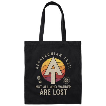 Logo Hiking Wander In The US, Appalachian Trail Canvas Tote Bag