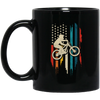 Mountain Bike, American Flag Vintage, Retro Style, Love Bikes, Best Bike Black Mug