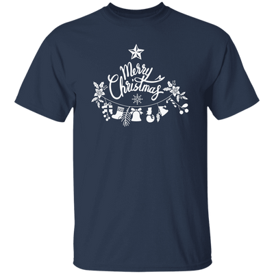 Merry Christmas Silhouette, Christmas Bell, Christmas Flower, Merry Christmas, Trendy Christmas Unisex T-Shirt