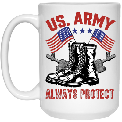 American Army Always Protect, American Cowboy White Mug