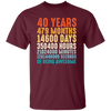 40 Years Of Being Awesome, Retro 40th Birthday, Love 40th Birthday Gift Unisex T-Shirt