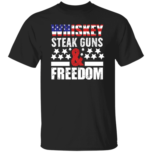 Whiskey Steak Guns And Freedom, American Whiskey Unisex T-Shirt