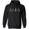 Xmas Tree, Set Of Christmas Trees, Four Xmas Trees, Merry Christmas, Trendy Chrismas Pullover Hoodie