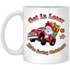 Get In Loser, We're Saving Christmas, Santa Drive Red Car, Merry Christmas, Trendy Chrismas White Mug