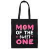 Love Mom, Mom Of The Sweet One, Best Mom Ever, Pinky Mom, Love Doghnut Canvas Tote Bag
