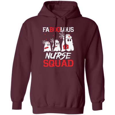 Faboolous Nurse Squad, Boo Ghost Nurse, Nurse Squad Halloween, Trendy Halloween Pullover Hoodie