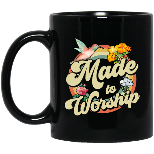 Made To Worship, Women Christian Religious, Believe In Christ Black Mug